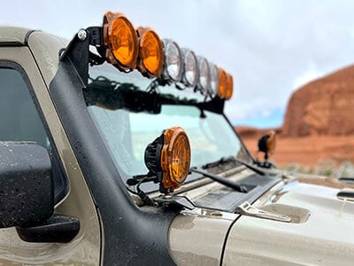 Jeep Overhead Light Bar Kit - close up